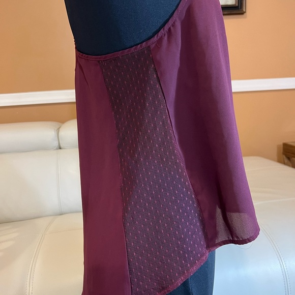 Burgundy sheer top from Garage - Picture 9 of 13